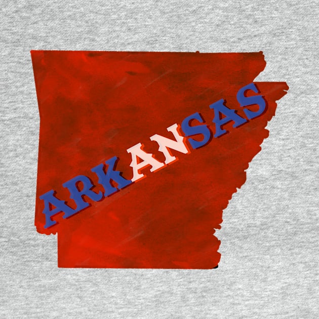 The State of Arkansas - Watercolor by loudestkitten